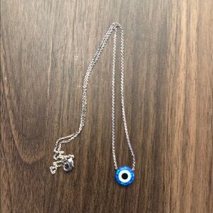 Silver Evil Eye Necklace